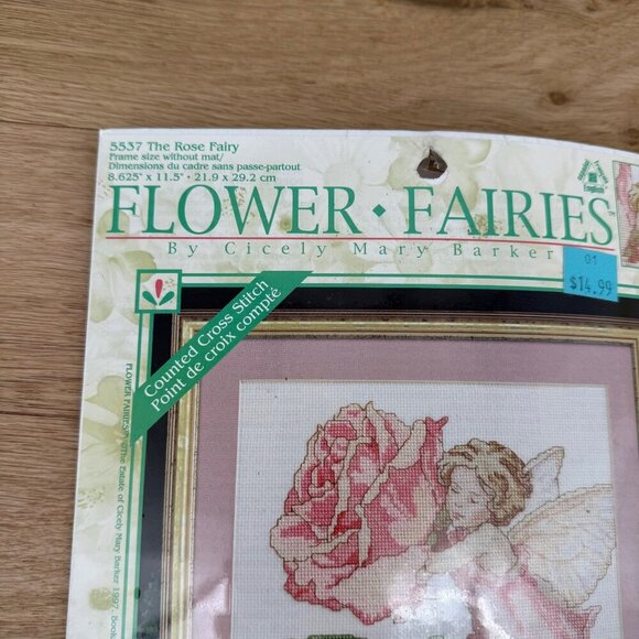 Cicely Mary Barker Flower VTG The Rose Fairy Cross Stitch Kit 5537 NEW SEALED - Picture 3 of 6